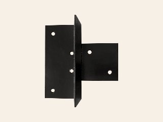 Pergola Verlenging Zwart Gecoat voor 12 × 12 cm palen - Per Stuk