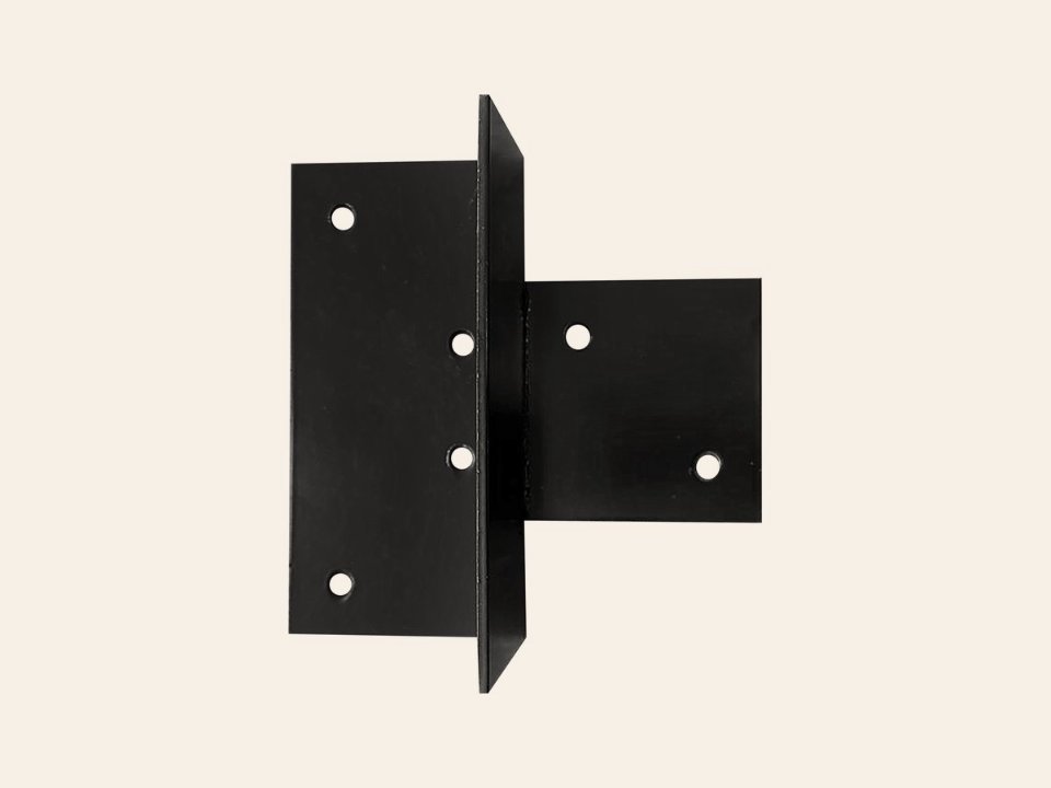 Pergola Verlenging Zwart Gecoat voor 12 × 12 cm palen - Per Stuk