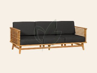 Teak loungeset Riverside 3-zits bank incl. kussens