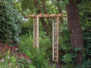 Pergolaset recht grenen groen geïmpregneerd B100 x D45 x H214 cm