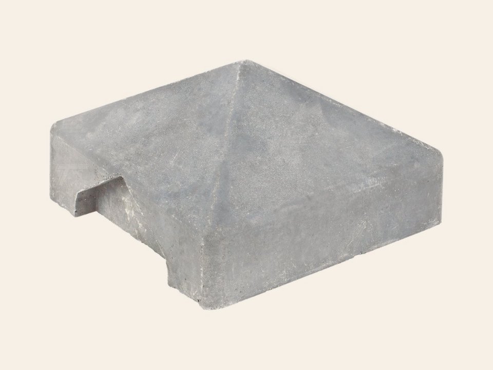 Berton©-afdekpet wit/grijs, diamantkop 14 × 14 × 5 cm T-model