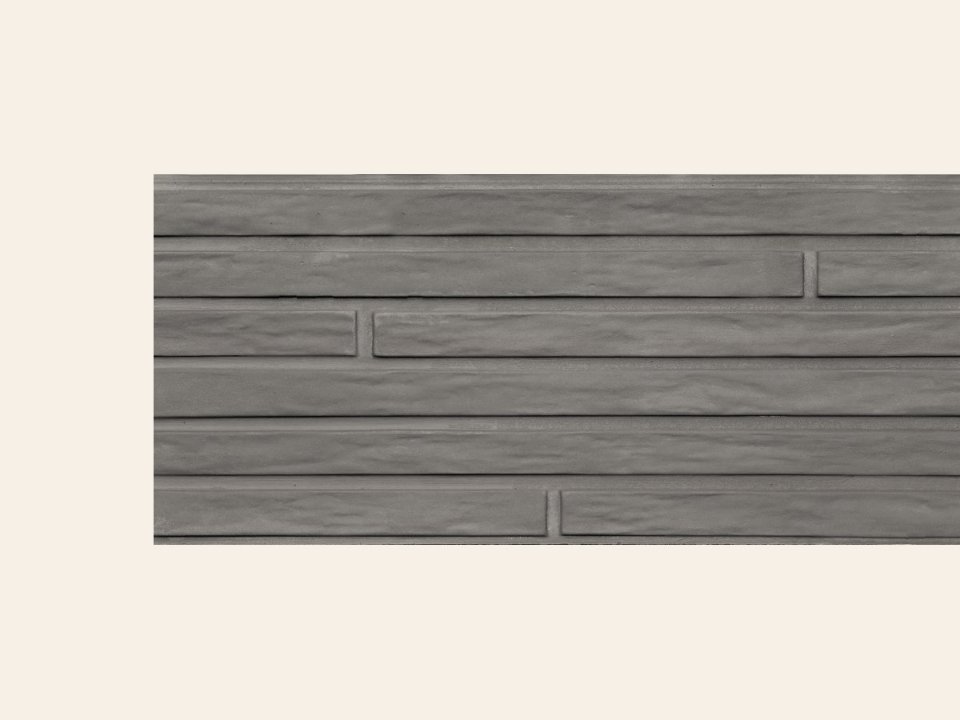 Berton©-motiefplaat smal antraciet H26 x D3,5 x L184 cm Lungo