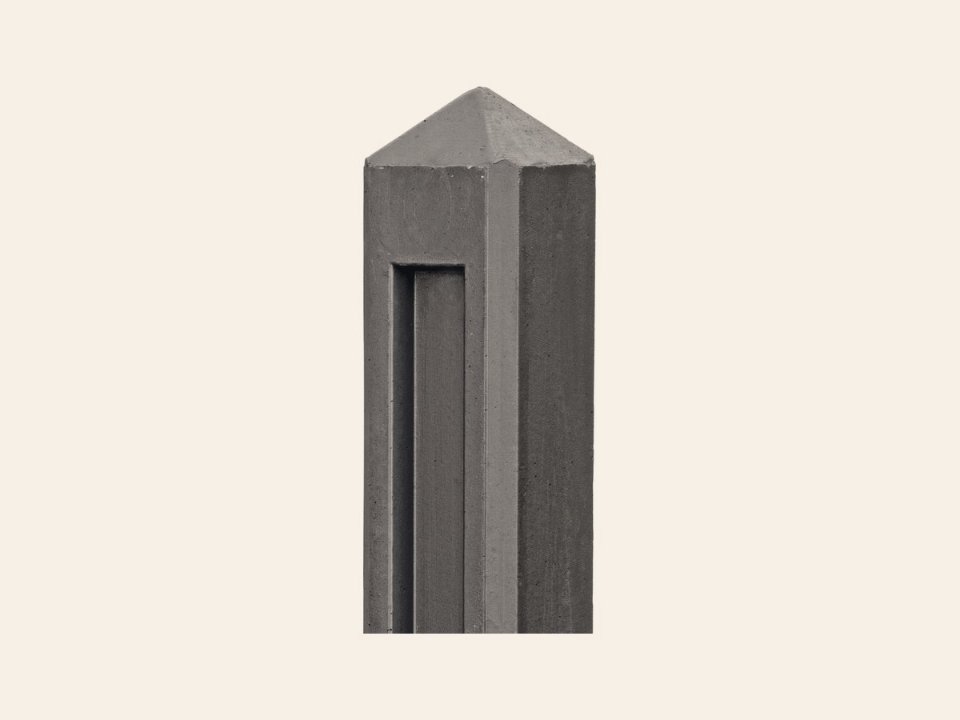 Berton©-paal antraciet Hunze diamantkop 10 × 10 × 145 cm hoekmodel