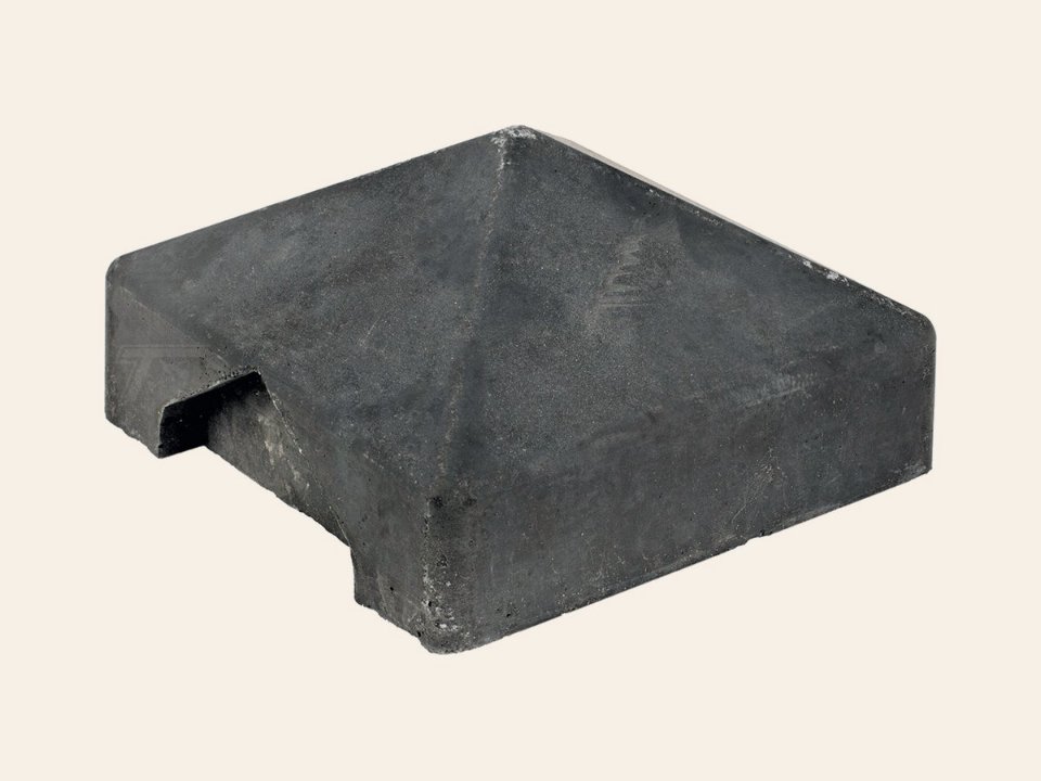 Berton©-afdekpet antraciet diamantkop 14 × 14 × 5 cm eindmodel