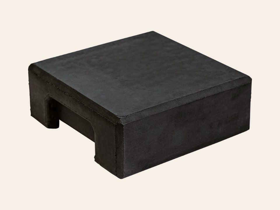 Berton© afdekpet antraciet gecoat, vlakke kop 14 × 14 × 5 cm hoekmodel