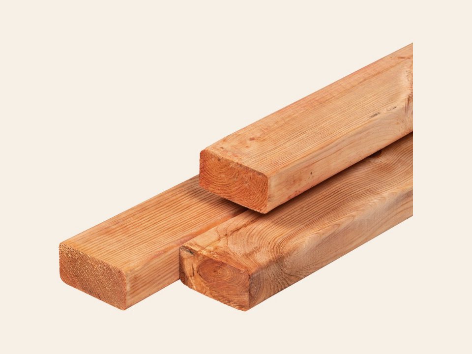 Red Class Wood ME vuren regel 4,5 × 9,0 × 300 cm, gedroogd, geïmpregneerd, geschaafd, 4 ronde hoeken