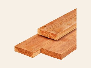 Red Class Wood ME vuren ligger 4,5 × 12,0 × 330 cm, gedroogd, geïmpregneerd, geschaafd, 4 ronde hoeken