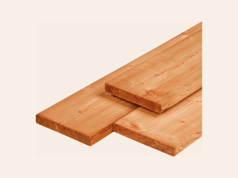 Red Class Wood ME vuren vlonderplank 2,8 × 19,5 × 500 cm, gedroogd, geïmpregneerd, 3 zijden geschaafd, 1 zijde fijnbezaagd
