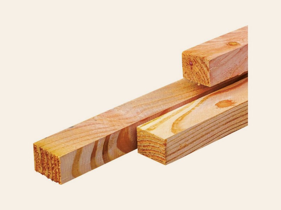 Douglas regel 2,8 × 3,6 × 400 cm, vers, fijnbezaagd, scherpkantig