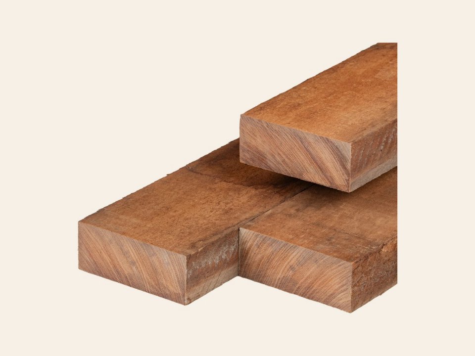 Angelim vermelho hardhout bestekhout 5,0 × 10,0 × 400 cm fijn bezaagd