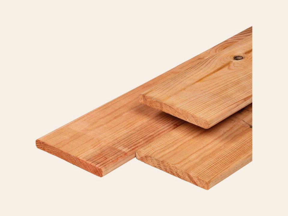 Red Class Wood ME vuren plank 1,6 × 14,0 × 180 cm, gedroogd, geïmpregneerd, geschaafd, 4 ronde hoeken