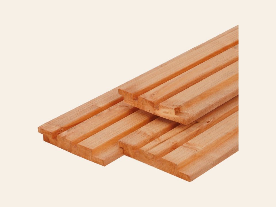 Red Class Wood ME vuren triple profiel 2,2 × 14,0 × 400 cm, gedroogd, geïmpregneerd, geschaafd