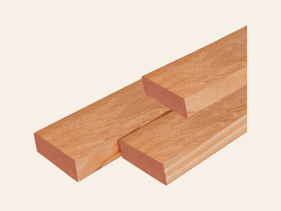 Bangkirai hardhout rhombus profiel 1,6 × 6,8 × 335 cm geschaafd