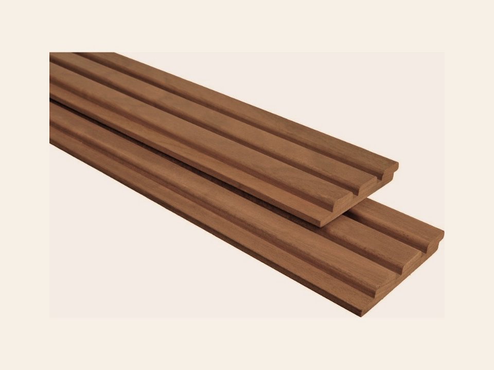 TimbraTech Advance amescla hardhout triple profiel 2,1 × 14,5 × 425 cm, thermisch gemodificeerd, geschaafd