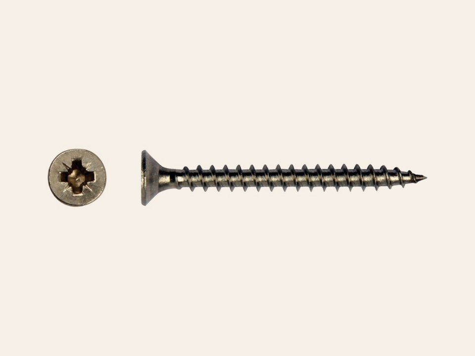 FixGard spaanplaatschroef - RVS304 4,0 × 40 mm Pozidrive (Doos 200 stuks)