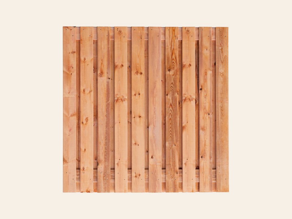 Tuinscherm Casablanca, Red Class Wood geïmpregneerd ME vuren, RVS-geschroefd, 21-planks (19+2) 180 × 180 cm