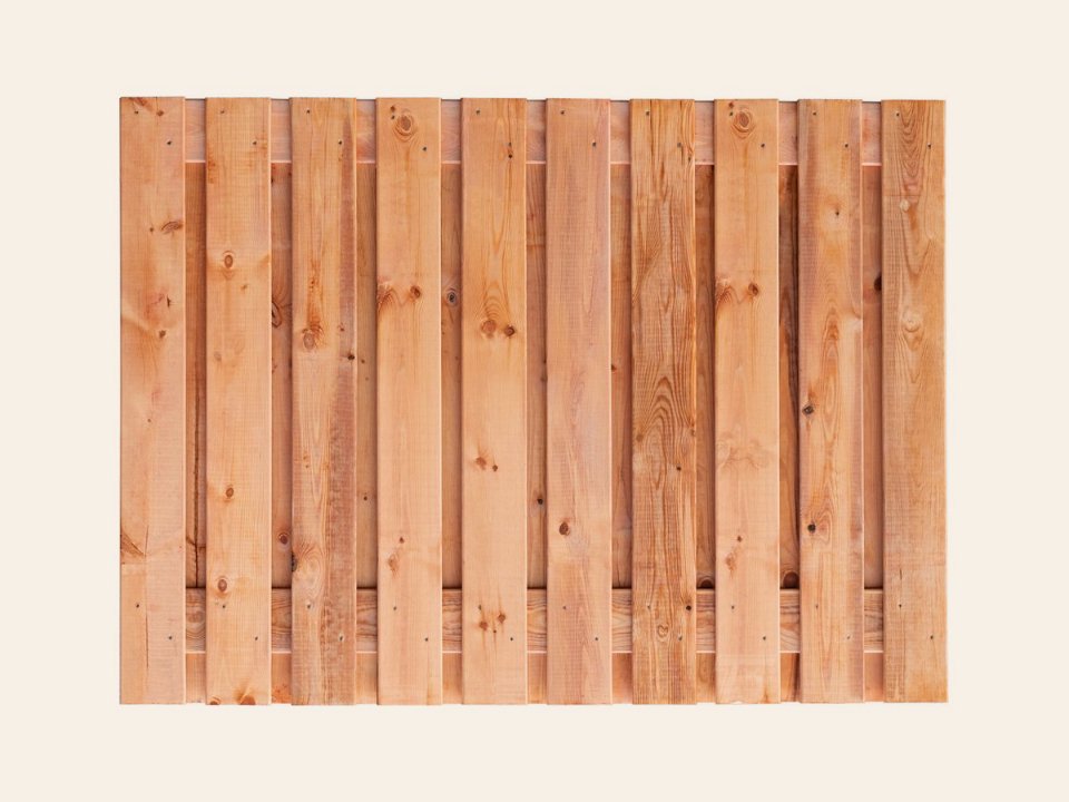 Tuinscherm Casablanca, Red Class Wood geïmpregneerd ME vuren, RVS-geschroefd, 21-planks (19+2) 180 × 130 cm