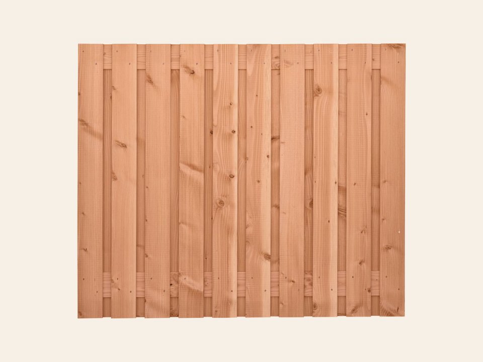 Tuinscherm Zwarte Woud, douglas, RVS-geschroefd, 21-planks (19+2) 180 × 150 cm