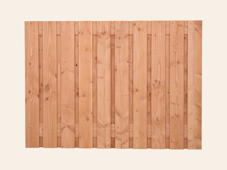 Tuinscherm Zwarte Woud, douglas, RVS-geschroefd, 21-planks (19+2) 180 × 130 cm