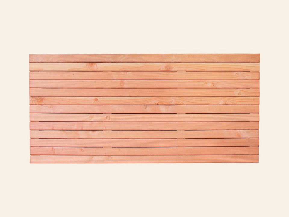 Rhombusscherm Klagenfurt, douglas, RVS-geschroefd, enkelzijdig bekleed, 17-planks (13+4) 180 × 90 cm