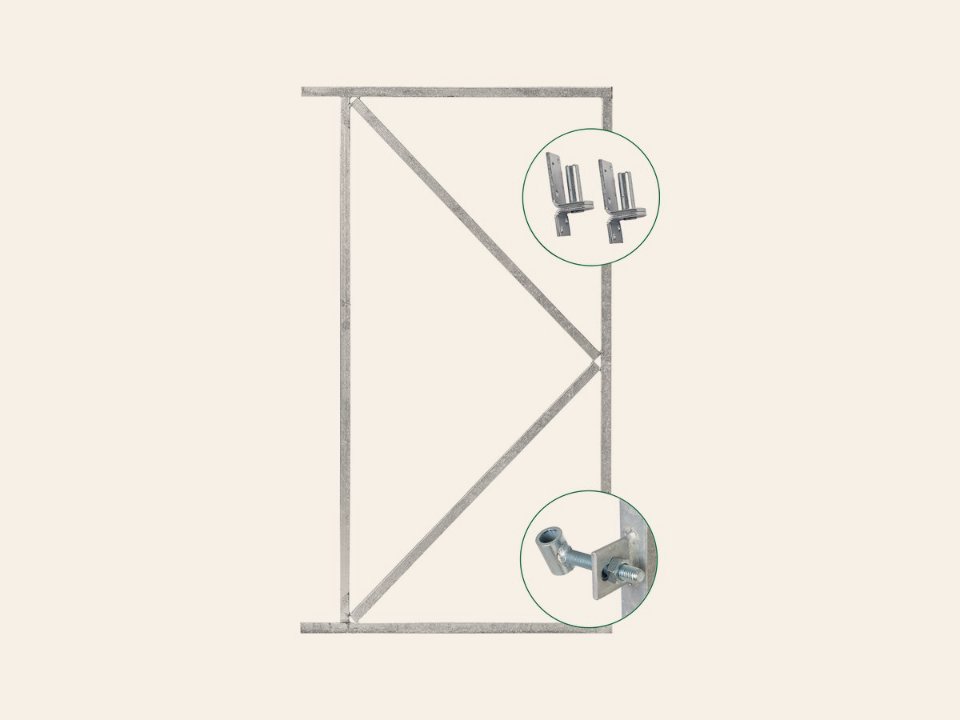 IJzeren deurframe 155 × 90cm