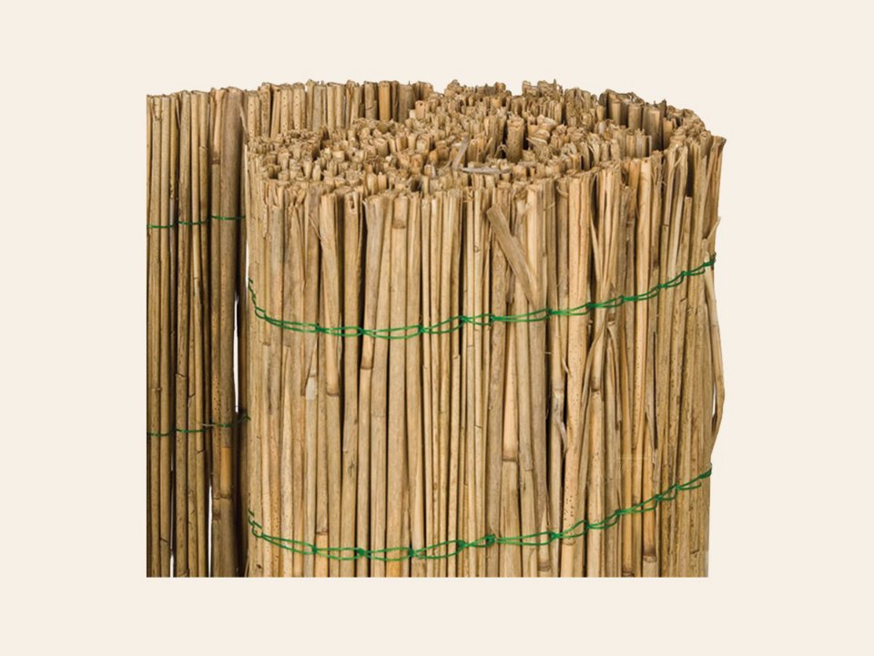 Rieten decoratiematten op rol, dubbelvoudig H125 x L200 cm
