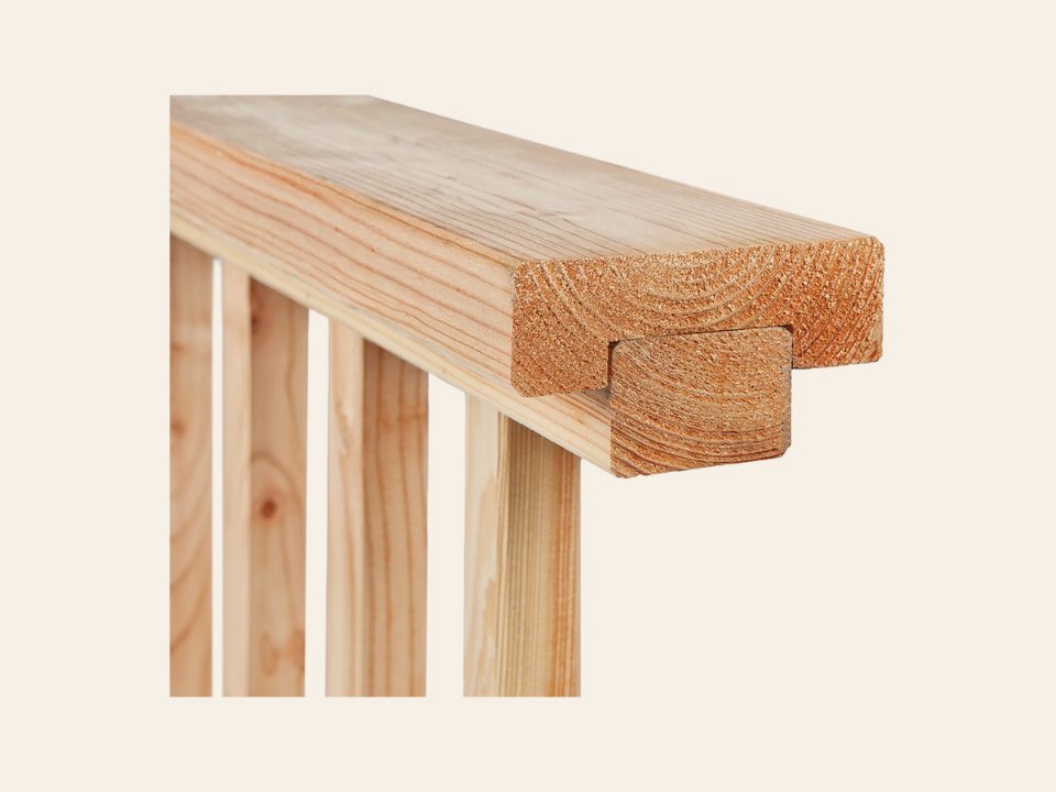 Afdeklat voor tuinhek perfect Douglas 4,5 × 13,5 × 280 cm