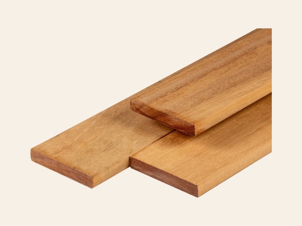 Tatajuba hardhout vlonderplank 2,1 × 14,5 × 580 cm kunstmatig gedroogd, geschaafd, FAS