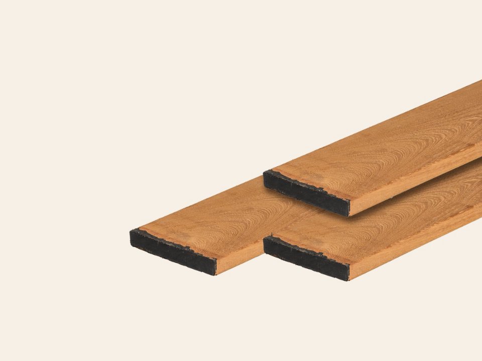 Guariuba hardhout vlonderplank 2,1 × 14,5 × 610 cm, kunstmatig gedroogd, geschaafd
