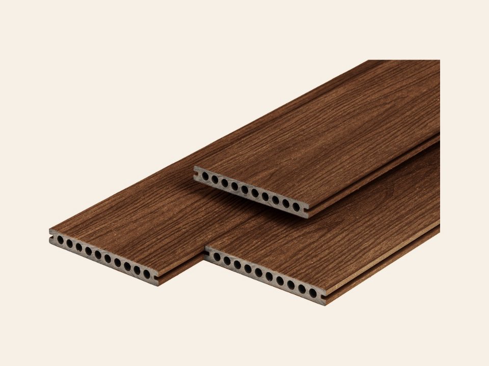 PuraShield composiet vlonderplank 2,3 × 21,0 × 500 cm, ipé, semi-massief, fijne houtnerf, clip systeem