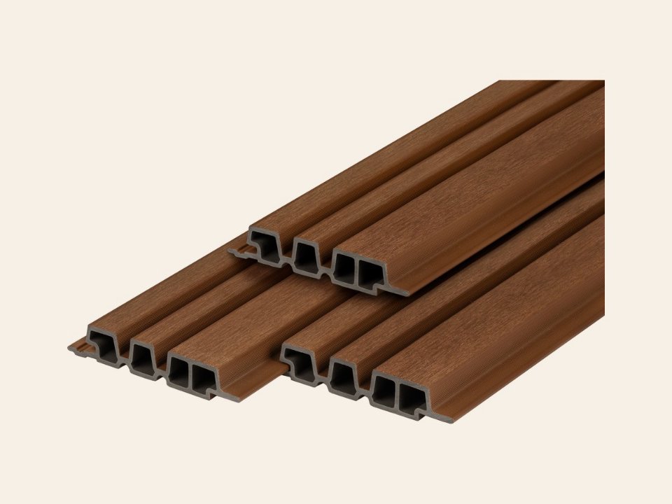 PuraTech 195 Composiet gevelbekleding 3,3 × 19,5 × 390 cm, ipé, brandklasse E