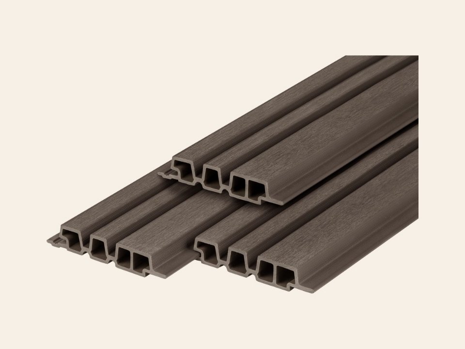 PuraTech 195 Composiet gevelbekleding 3,3 × 19,5 × 390 cm, dark grey, brandklasse E