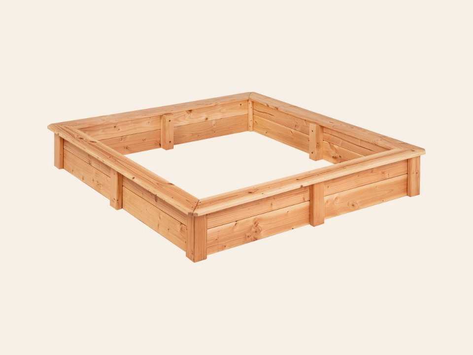 Zandbak vierkant 150 × 150 cm, douglas