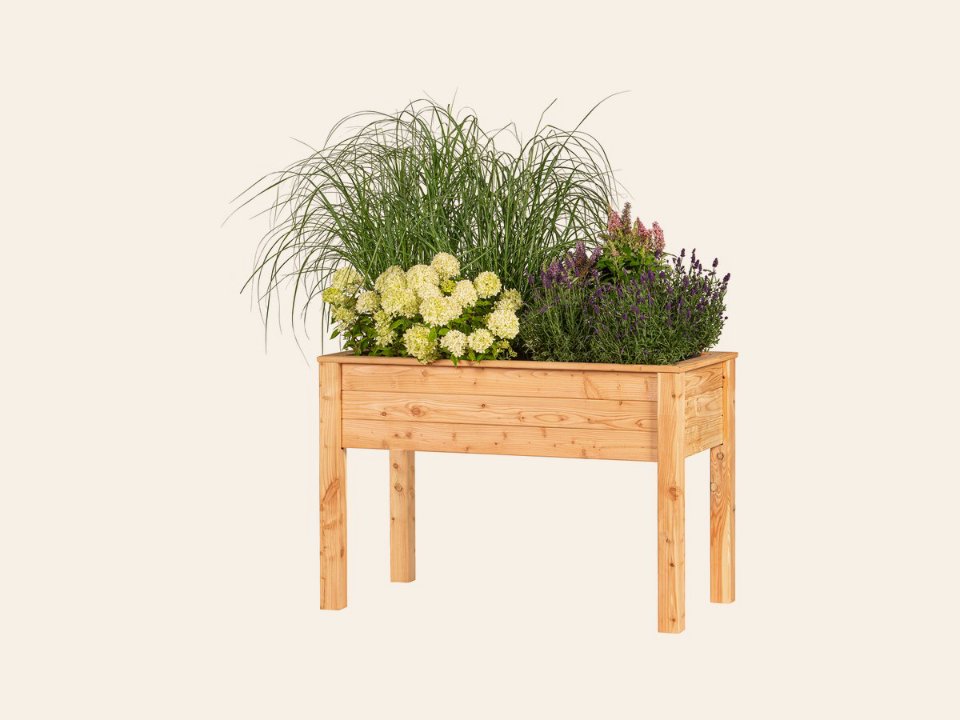 Verhoogde moestuinbak, lariks B120 x D60 x H80 cm