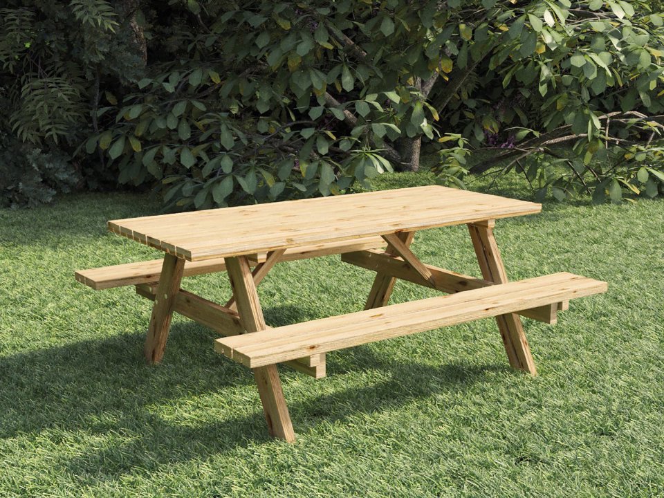 Picknicktafel Basis 180 cm vuren gedroogd, groen geïmpregneerd
