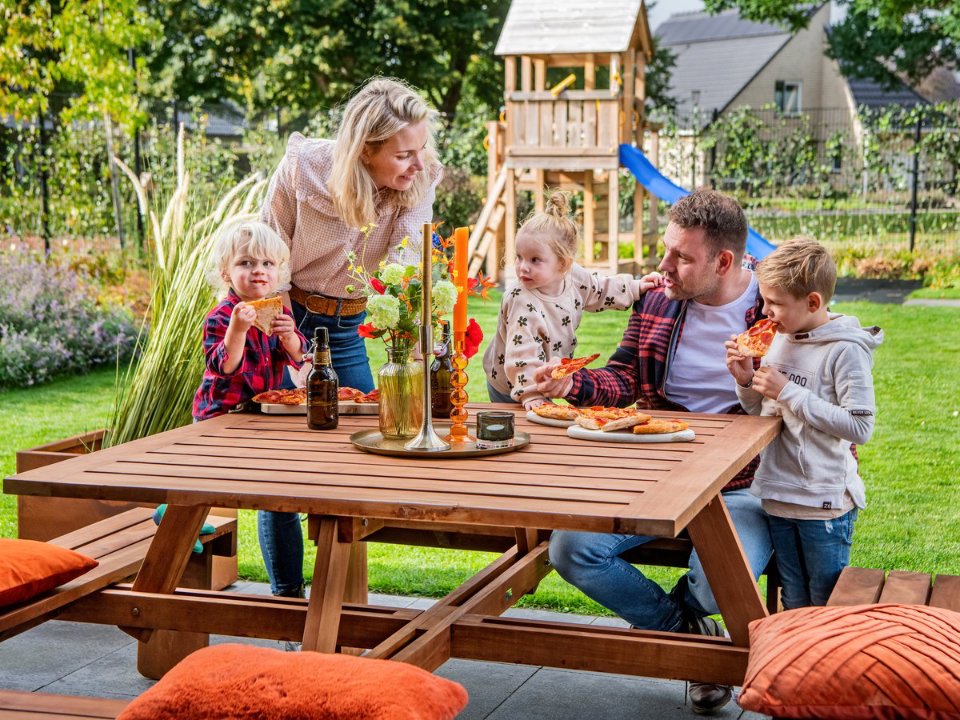Hardhouten picknicktafel vierkant Premium