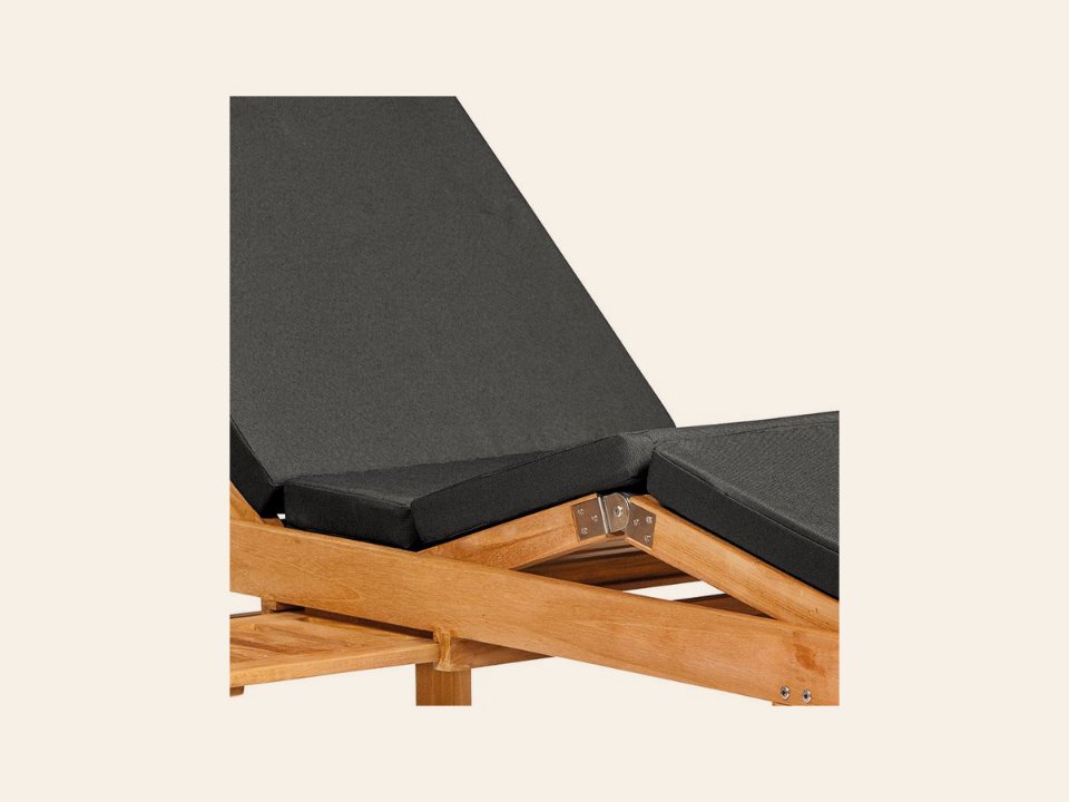 Teak sunlounger Wembley, incl. kussen