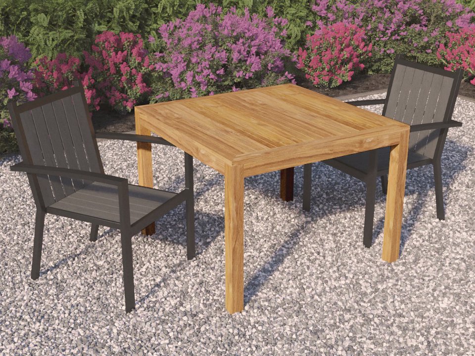 Tuintafel teak 100 × 100 cm