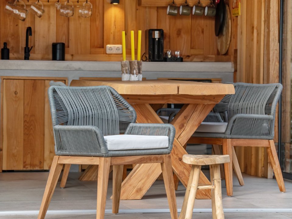 Teak stoel Granada met kussen (set van 2 stoelen)