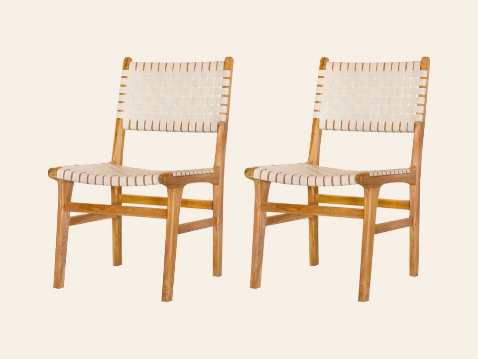 Teak tuinstoel Mataram (set van 2 stoelen)