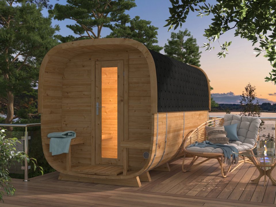 Sauna cube Rovaniemi 390 cm, 42 mm, Thermowood