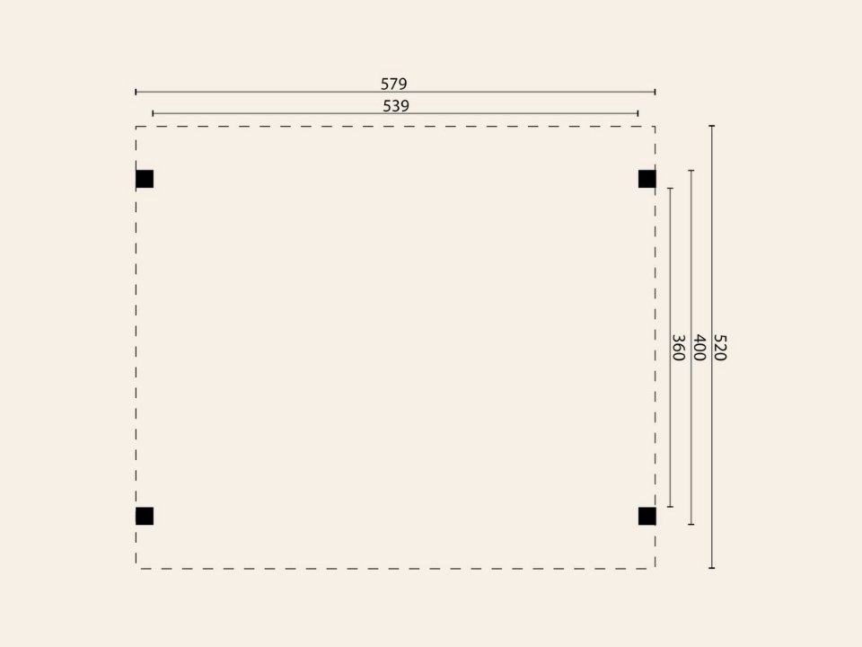 Douglas Dubbele carport t.b.v. 15 zonnepanelen
