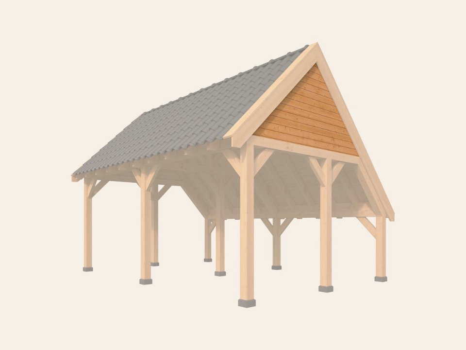 Wandmodule topgevel kapschuur XL- zweeds rabat Red Class Wood