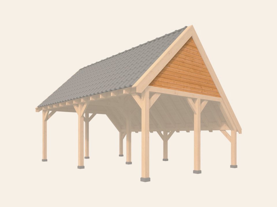 Wandmodule topgevel kapschuur XXL- zweeds rabat Red Class Wood