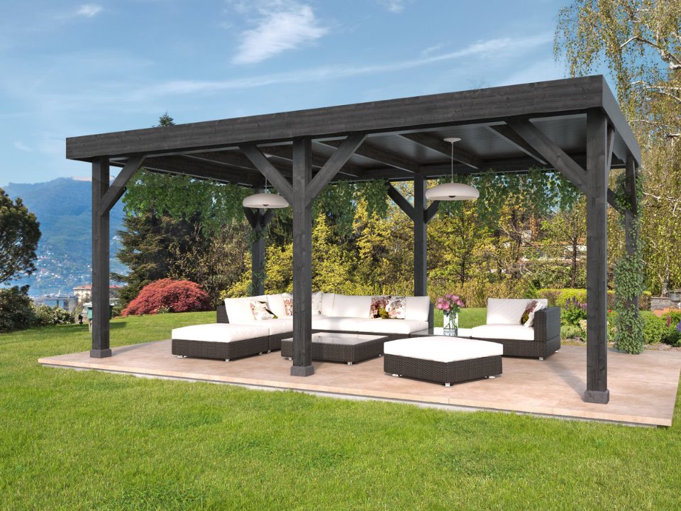 DHZ Rijssen Douglas 600 × 400 cm zwart geïmpregneerd
