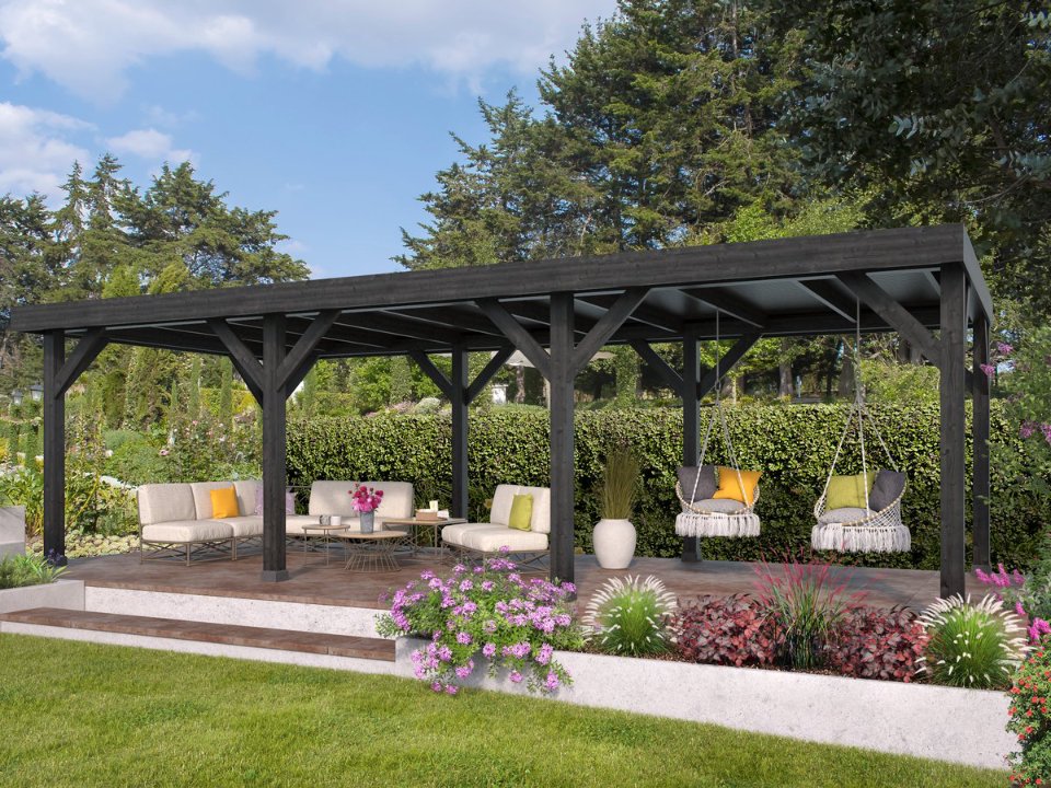 DHZ Rijssen Douglas 900 × 400 cm zwart geïmpregneerd