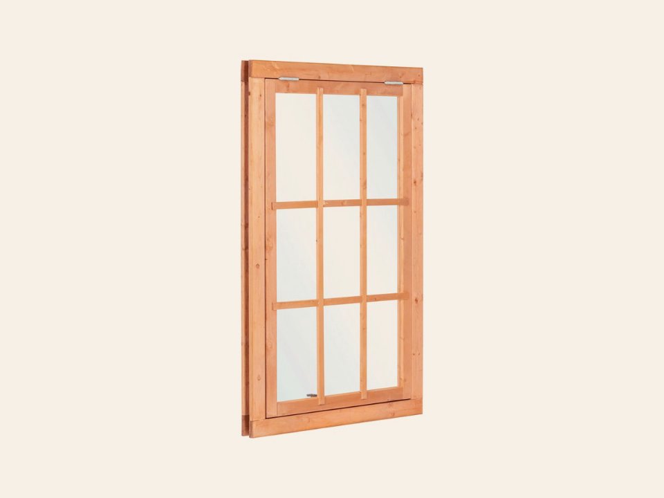Red Class Wood uitzetraam, 9-ruits Uitzetraam B1000 x H1554 mm sponningmaat (rvs beslagset)