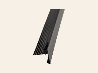 Blokhutaccessoires aluminium daktrim zwart 4,5 × 4,5 × 250 cm incl. 1 klang