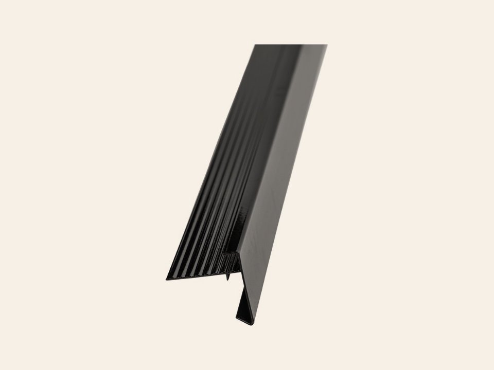 Blokhutaccessoires aluminium daktrim zwart 4,5 × 4,5 × 250 cm incl. 1 klang