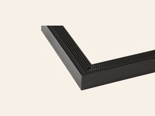 Blokhutaccessoires aluminium buitenhoek daktrim zwart 4,5 × 4,5 × 50 cm incl. 1 klang